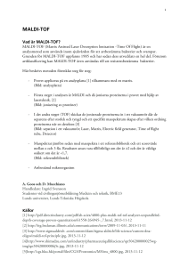 maldi-tof - Vattenhallen - Lunds Tekniska Högskola