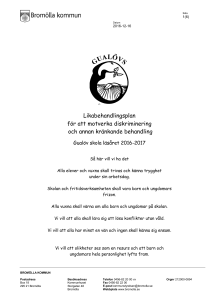Likabehandlingsplan för att motverka diskriminering och annan