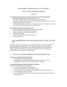 BIPACKSEDEL: INFORMATION TILL ANVNDAREN