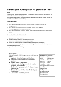 Planering och kunskapskrav för geometri åk 7 ht 11