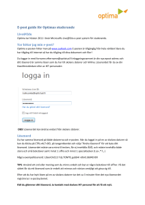 E-post guide för Optimas studerande
