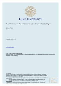 På AI-teknikens axlar : Om kunskapssociologin