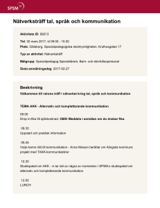 Nätverksträff tal, språk och kommunikation