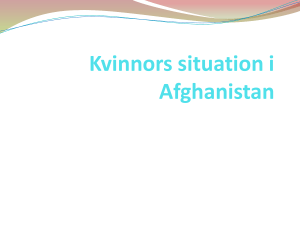 Kvinnor situation i Afghanistan