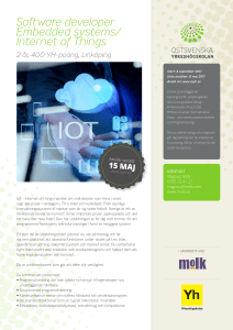 Software developer Embedded systems/ Internet of Things