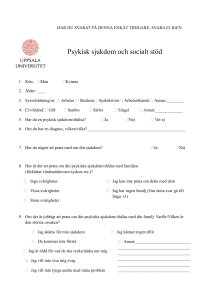 Psykisk sjukdom och socialt stöd