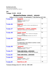 Momentschema svenska - Karlstads universitet