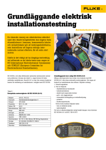 Grundläggande elektrisk installationstestning