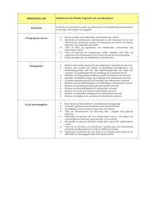 Administrativ chef Institutionen för filosofi, lingvistik och