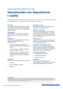 Valutahandel och depositioner i realtid