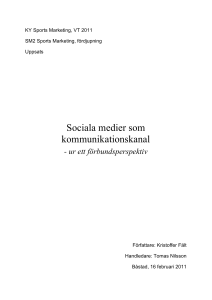 Sociala medier som kommunikationskanal