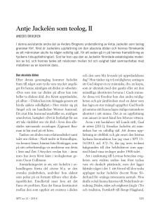 Antje Jackelén som teolog, II