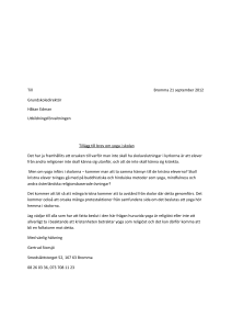 Gertrud Storsjö vädjan till grundskoledirektör Håkan Edman