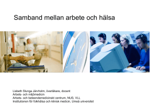 Samband mellan arbete och hälsa