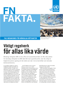 för allas lika värde - Svenska FN