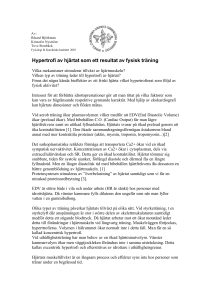 Hypertrofi av hjärtat som ett resultat av fysisk träning