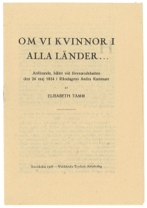 OM VI KVINNOR I ALLA LÄNDER