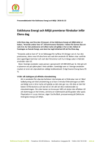 Eskilstuna Energi och Miljö premierar förskolor inför Elens dag