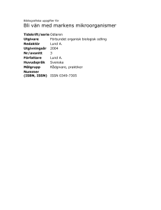 Bli vän med markens mikroorganismer