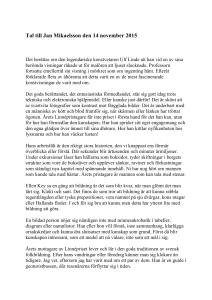 Tal till Jan Mikaelsson