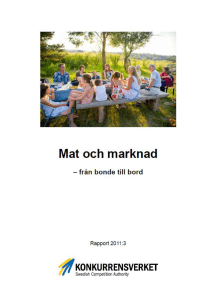 Mat och marknad - från bonde till bord. Konkurrensverkets