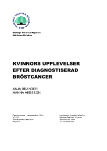 kvinnors upplevelser efter diagnostiserad bröstcancer