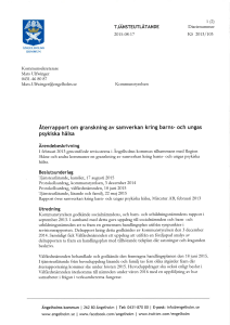 Aterrapport om granskning av samverkan kring barns