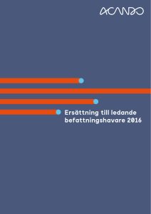 Ersättning till ledande befattningshavare 2016