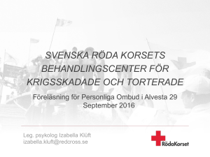 svenska röda korsets behandlingscenter för krigsskadade och