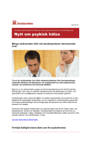 Många vårdcentraler inför inte Socialstyrelsens rekommendat