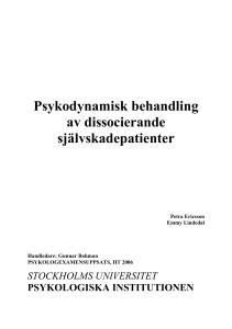 Psykodynamisk behandling av dissocierande