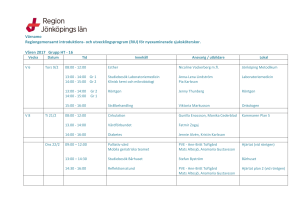 Detaljerat schema för våren