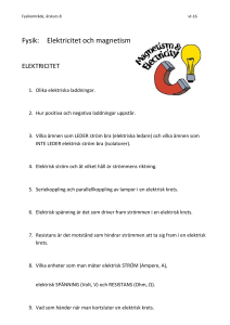 Fysik: Elektricitet och magnetism