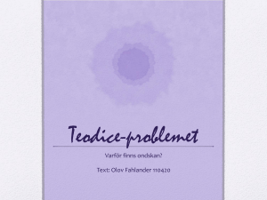 Teodice-problemet