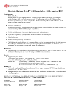 Remiss indikationer från BVC till ögonklinikerna i