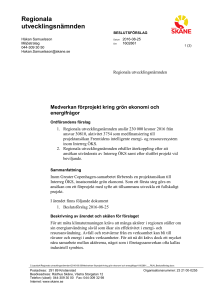 Sammanträde i Regionala utvecklingsnämnden 2016-08-26