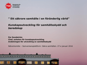 Ett säkrare samhälle i en föränderlig värld