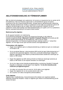 ablationsbehandling av förmaksflimmer - Hoito