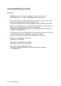 Lärarhandledning Afrika