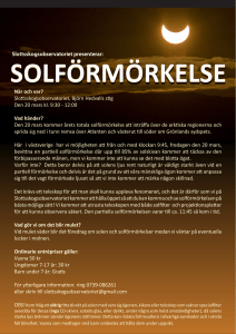 12:00 Vad händer? - Slottsskogsobservatoriet