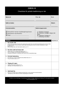 CHECK-10 Checklista för polisiär bedömning av risk