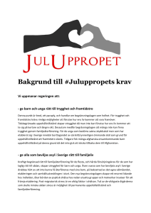 Bakgrund till #Juluppropets krav
