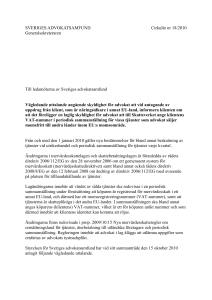 Vägledande uttalande angående VAT