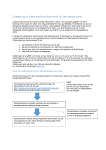 Delegering av läkemedelsöverlämnande till