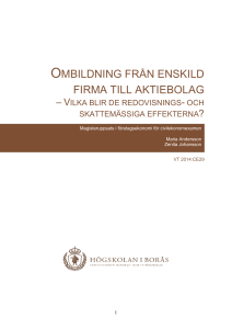 ombildning från enskild firma till aktiebolag - BADA