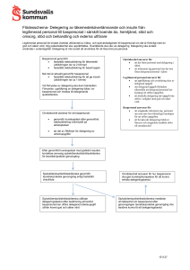 Delegering av läkemedelsöverlämnande och insulin från