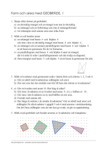 Form och area med GEOBRÄDE, 1