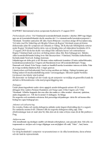 RAPPORT International artists symposium Kyrkerud 6