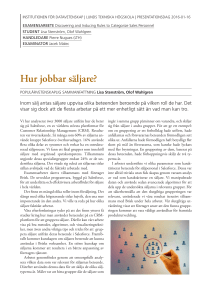 Hur jobbar säljare?
