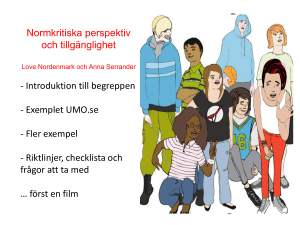 Normkritiska perspektiv och tillgänglighet